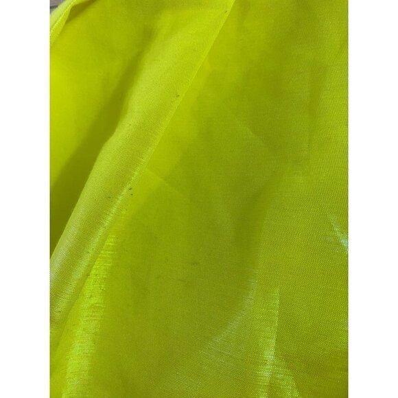 Christopher John Rogers Florescent Yellow Puff Sleeve Dress - XXS - Picture 10 of 15